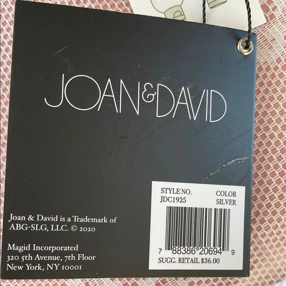 Joan & David Black and Silver Cosmetic Bag